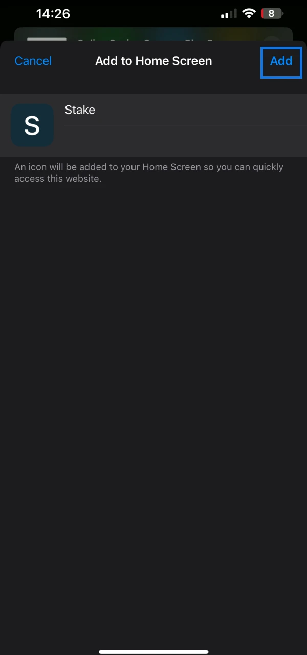 Finish adding the Stake app for iOS.